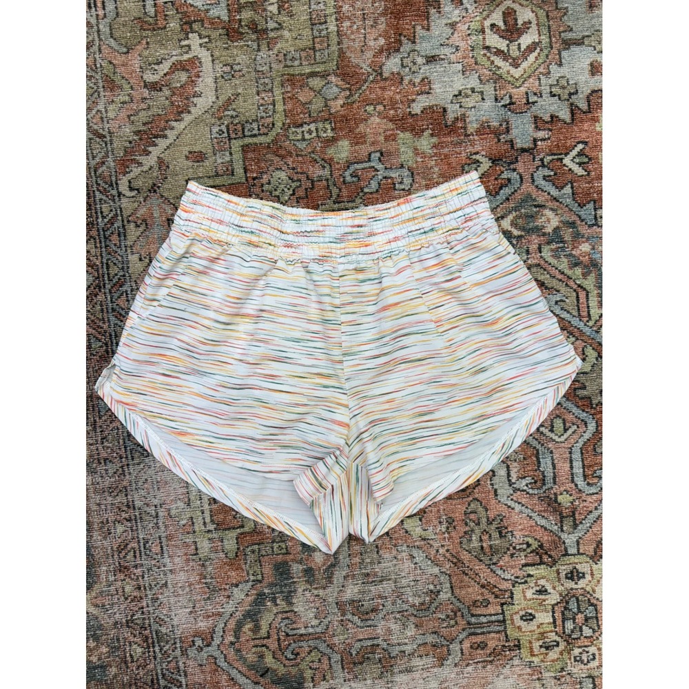 DSG Womens Running Shorts Size M Multi Color Space Dye Striped Lined Athletic